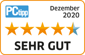 4.5 stars from PCtipp